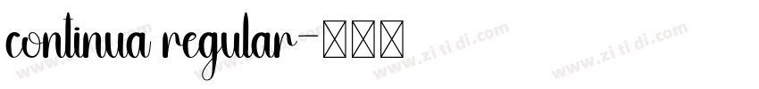 continua regular字体转换